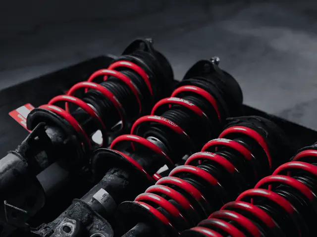 Coilover shocks beside worn struts